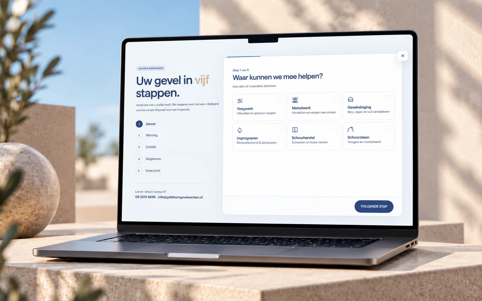 Gellekom Gevelwerken B.V., over ons op mobiel